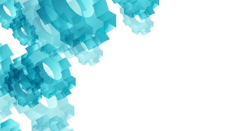 Abstract transparent 3D isometric virtual engineering gear moving pattern Stock-Footage 95035867