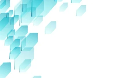 Abstract transparent 3D isometric virtual hexagon plate moving pattern Stock Footage 95035887
