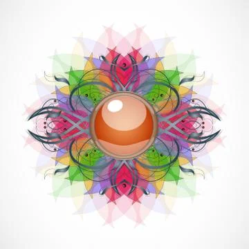 Abstract transparent background with broach. Stock Illustration
