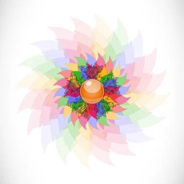 Abstract transparent background with broach. Stock Illustration