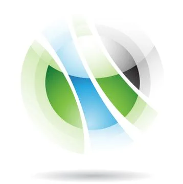 Abstract Transparent Ball Icon Stock Illustration