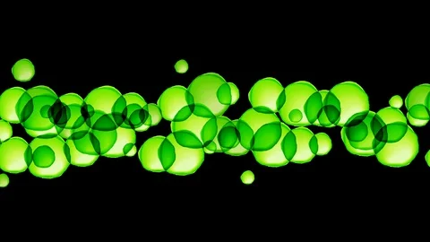 Abstract transparent Chlorophyll cell overlap wave moving pattern, nature Stock Footage 94096773