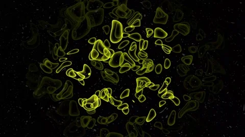 Abstract transparent color changing shapes Stock Footage 157756526