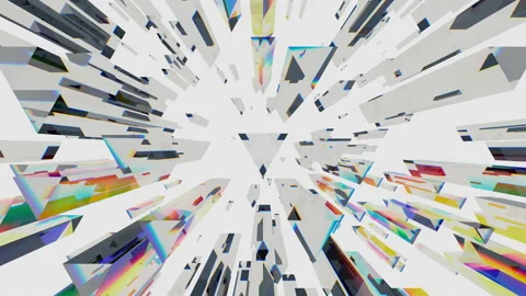 Abstract transparent crystals. Dispersion of light. Seamless loop. Stock Footage 125501057