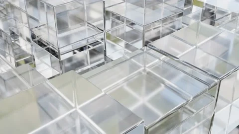 Abstract Transparent Cube Background, 4K 60FPS, Motion Background Loop Stock Footage 232388349