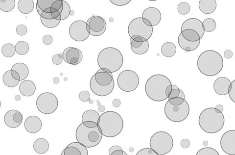 Abstract transparent floating gray circles background design Stock Illustration