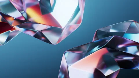 Abstract transparent glass gem background, 3d rendering. Stock Footage 319830014