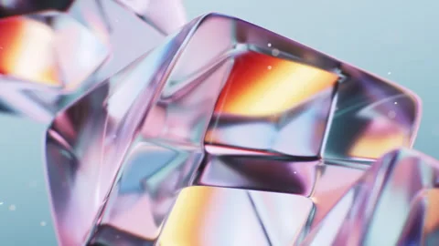 Abstract transparent glass gem background, 3d rendering. Stock Footage 319830150