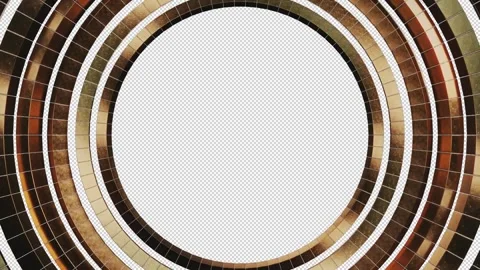 Abstract Transparent Gold Ring Frame Stock Footage 314427447