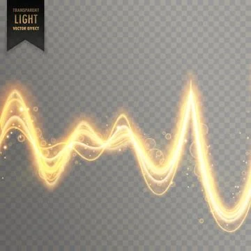 Abstract transparent light effect in sound wave style Stock Illustration