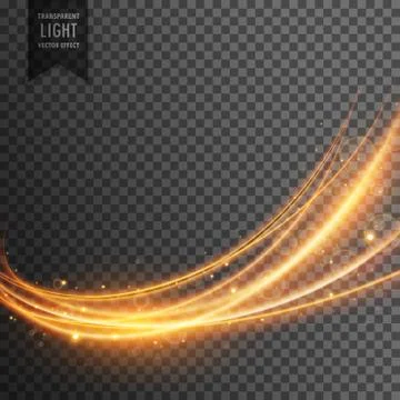 Abstract transparent light effect in wave style Stock Illustration