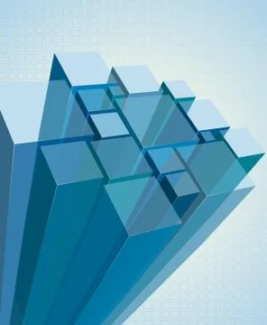 Abstract transparent modules Stock Illustration