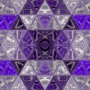 Abstract transparent pattern with triangles in ultraviolet. Illustrazione stock