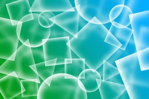 Abstract transparent shapes background Stock Illustration