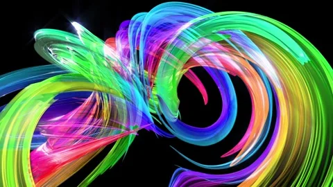Abstract transparent tapes in motion as seamless creative background. Colorful Stock Footage 111424882