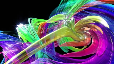 Abstract transparent tapes in motion as seamless creative background. Colorful Stock Footage 111428765