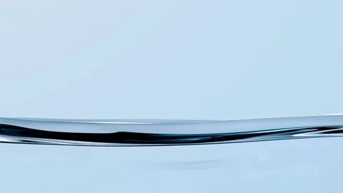 Abstract transparent water wave or liquid wave background. Fluid movement. Stock Footage 302883328