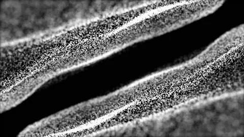 Abstract trapcode mir white color dots wave isolated on the black background. Stockbeeldmateriaal 236691039