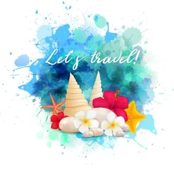 Abstract travel background Stock Illustration