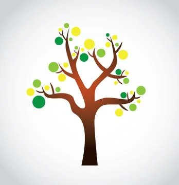 Abstract tree with bubbles - illustration Stock Illustration