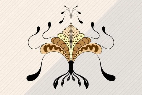 Abstract Tree Decoration Background. Stock Illustration