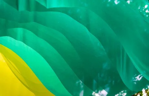 Abstract Tree Design digital art abstract design green leaves yellow petals Stock Photos