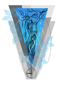 Abstract tree with DNA Stock Illustration