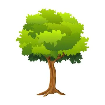Abstract tree in flat style Stock-Illustration