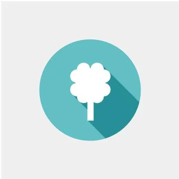 Abstract tree icon illustration. flat design style Stock Illustration