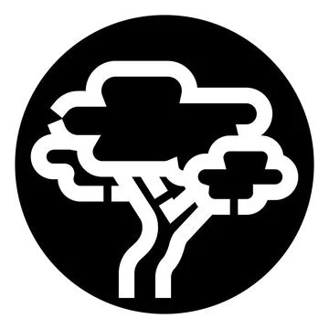 Abstract tree icon symbolizing environmental growth and sustainability Stock Illustration