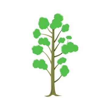 Abstract tree isolated on white Stock Illustration