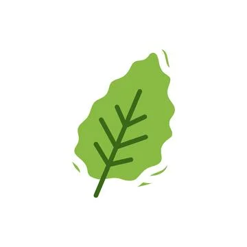 Abstract tree leaf, natural colors. Blockprint imitation. Vector isolated on  Stock Illustration