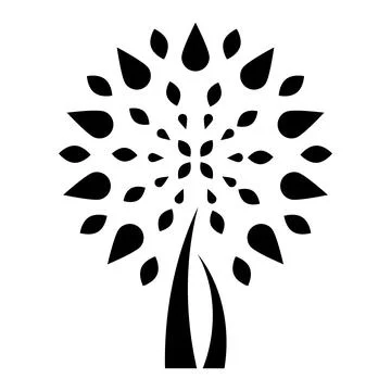 Abstract Tree with Leaf Pattern. Vector Illustration Stock Illustration