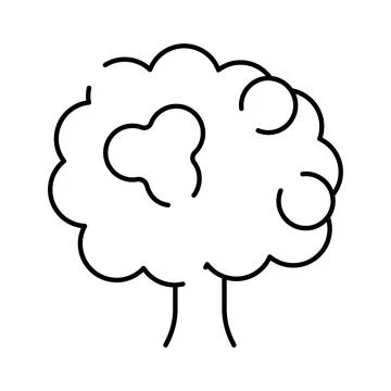 Abstract tree line art drawing with simple design Stock-Illustration
