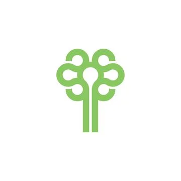 Abstract tree logo design inspiration vector template	 Stock Illustration