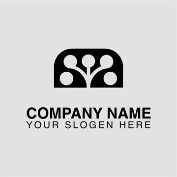 Abstract tree logo design for modern company branding and creative business Stock Illustration