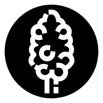 Abstract tree logo symbol in black circle Stock Illustration