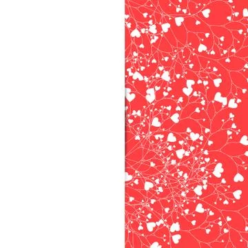 Abstract tree made with hearts. Stock Illustration