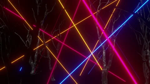 Abstract Tree Neon Tunnel Stock-Footage 168017163