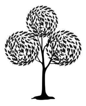 Abstract tree, outline Stock Illustration