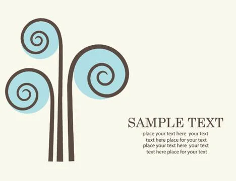 Abstract tree. Retro card 스톡 일러스트