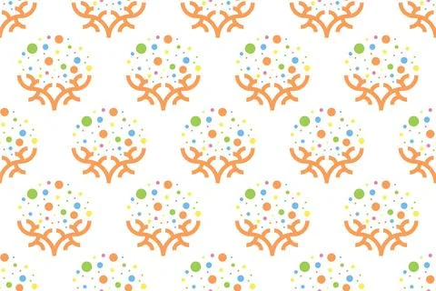 Abstract tree seamless pattern background Stock Illustration