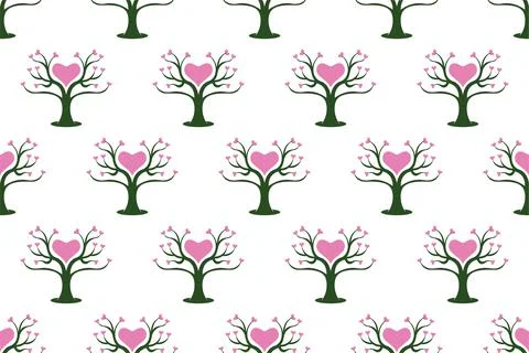 Abstract tree seamless pattern background Stock Illustration