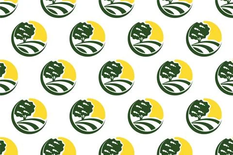 Abstract tree seamless pattern background Stock Illustration