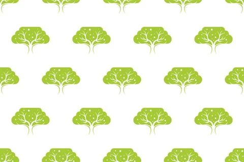 Abstract tree seamless pattern background Stock Illustration