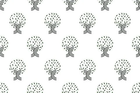 Abstract tree seamless pattern background Stock Illustration