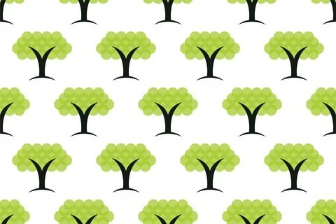Abstract tree seamless pattern background Stock Illustration
