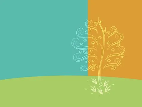 Abstract tree silhouette Stock Illustration