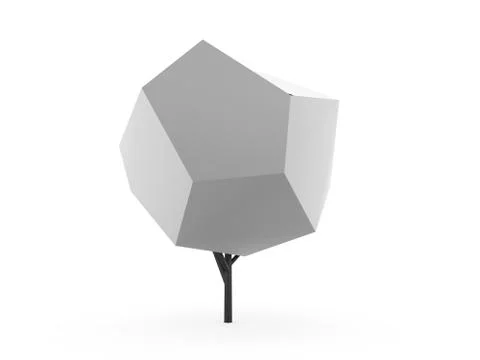 Abstract trees concept rendered on white background isolated Stock Illustration