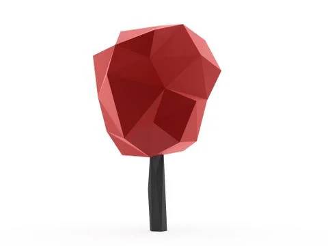 Abstract trees concept rendered on white background isolated Illustrazione stock